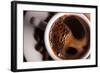 Coffee Crema in White Cup-null-Framed Art Print