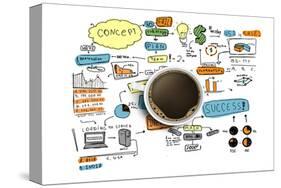 Coffee Cup & Business Strategy-null-Stretched Canvas