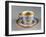 Coffee Cup Decorated with Light Blue Palmettes-null-Framed Giclee Print