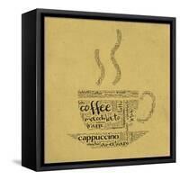 Coffee Cup Of Words-alanuster-Framed Stretched Canvas