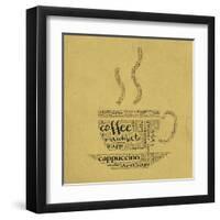 Coffee Cup Of Words-alanuster-Framed Art Print