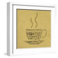 Coffee Cup Of Words-alanuster-Framed Art Print