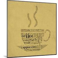 Coffee Cup Of Words-alanuster-Mounted Art Print