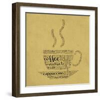 Coffee Cup Of Words-alanuster-Framed Art Print