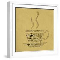 Coffee Cup Of Words-alanuster-Framed Art Print