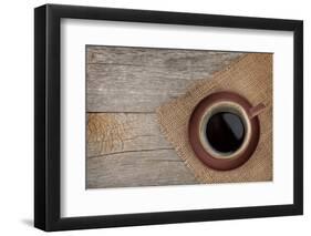 Coffee Cup on Wooden Table-karandaev-Framed Photographic Print