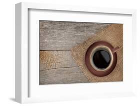 Coffee Cup on Wooden Table-karandaev-Framed Photographic Print