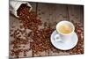 Coffee Cup With Beans-Valengilda-Mounted Art Print