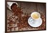 Coffee Cup With Beans-Valengilda-Framed Art Print
