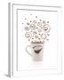 Coffee-Cup With Brown Hand Drawn Happy Smiley Faces, Isolated On White-ra2studio-Framed Art Print