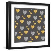 Coffee Cuties Pattern I B-Pela Studio-Framed Art Print