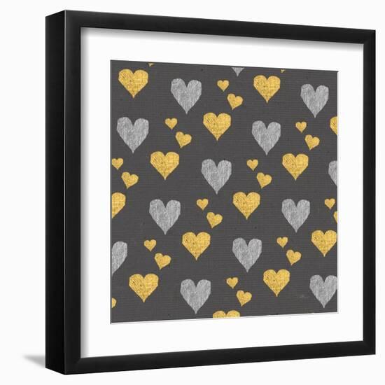 Coffee Cuties Pattern I B-Pela Studio-Framed Art Print