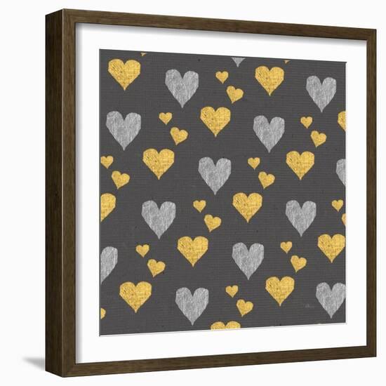 Coffee Cuties Pattern I B-Pela Studio-Framed Art Print