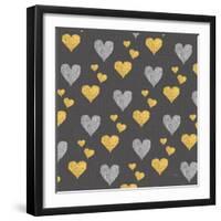 Coffee Cuties Pattern I B-Pela Studio-Framed Art Print