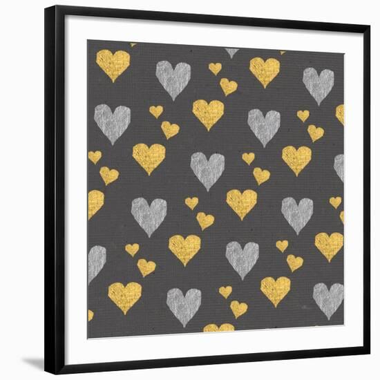 Coffee Cuties Pattern I B-Pela Studio-Framed Art Print