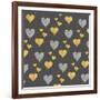 Coffee Cuties Pattern I B-Pela Studio-Framed Art Print