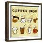 Coffee Design Elements-jackrust-Framed Art Print