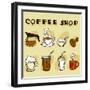 Coffee Design Elements-jackrust-Framed Art Print