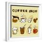 Coffee Design Elements-jackrust-Framed Art Print