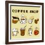 Coffee Design Elements-jackrust-Framed Art Print