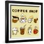 Coffee Design Elements-jackrust-Framed Art Print