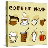Coffee Design Elements-jackrust-Stretched Canvas