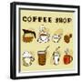 Coffee Design Elements-jackrust-Framed Premium Giclee Print