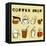 Coffee Design Elements-jackrust-Framed Stretched Canvas