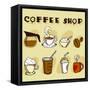 Coffee Design Elements-jackrust-Framed Stretched Canvas