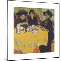 Coffee Drinking Women-Ernst Ludwig Kirchner-Mounted Premium Giclee Print