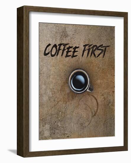 Coffee First-Tina Lavoie-Framed Giclee Print