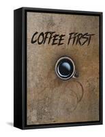 Coffee First-Tina Lavoie-Framed Stretched Canvas