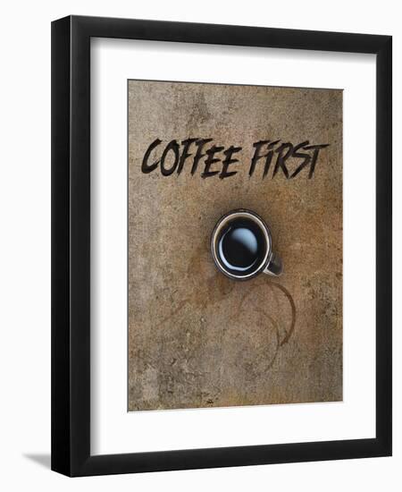 Coffee First-Tina Lavoie-Framed Giclee Print