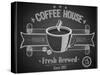 Coffee House Card - Chalkboard-avean-Stretched Canvas