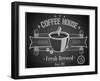 Coffee House Card - Chalkboard-avean-Framed Art Print