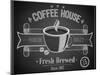 Coffee House Card - Chalkboard-avean-Mounted Art Print