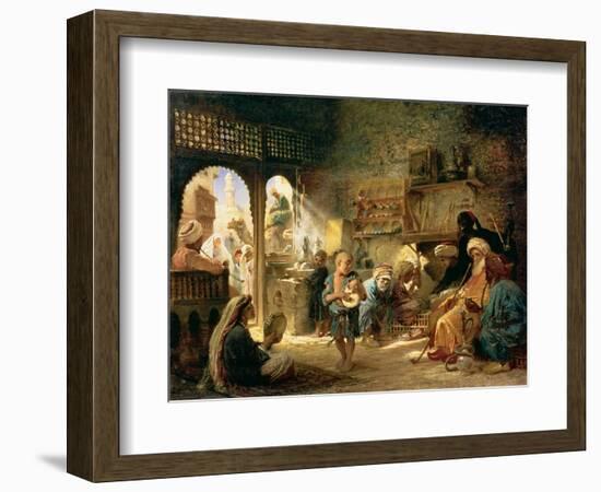 Coffee House in Cairo, 1870s-Konstantin Egorovich Makovsky-Framed Giclee Print