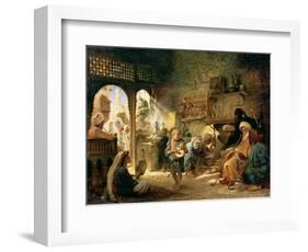 Coffee House in Cairo, 1870s-Konstantin Egorovich Makovsky-Framed Giclee Print