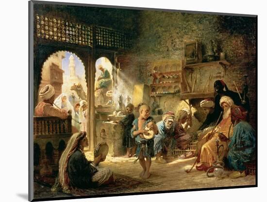 Coffee House in Cairo, 1870s-Konstantin Egorovich Makovsky-Mounted Giclee Print