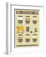 Coffee House Old Infographics-elfivetrov-Framed Art Print