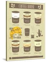 Coffee House Old Infographics-elfivetrov-Stretched Canvas