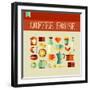 Coffee House-cienpies-Framed Art Print