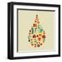 Coffee Icons Drop Illustration-cienpies-Framed Art Print