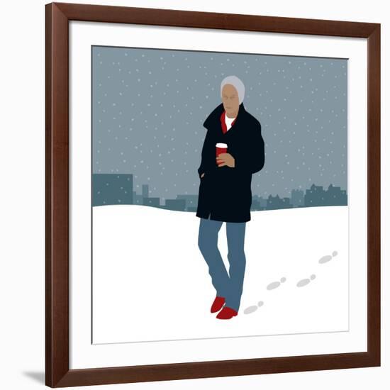 Coffee in the Snow-Claire Huntley-Framed Giclee Print