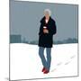 Coffee in the Snow-Claire Huntley-Mounted Giclee Print