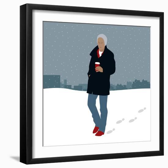 Coffee in the Snow-Claire Huntley-Framed Giclee Print