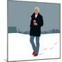 Coffee in the Snow-Claire Huntley-Mounted Giclee Print