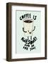 Coffee Is Awesome - Tom Cronin Doodles Cartoon Print-Tom Cronin-Framed Giclee Print