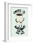 Coffee Is Awesome - Tom Cronin Doodles Cartoon Print-Tom Cronin-Framed Giclee Print