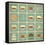 Coffee Labels Set-elfivetrov-Framed Stretched Canvas